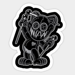 Happy VooDoo Kitty Cat Doll Oakland Colors Sticker